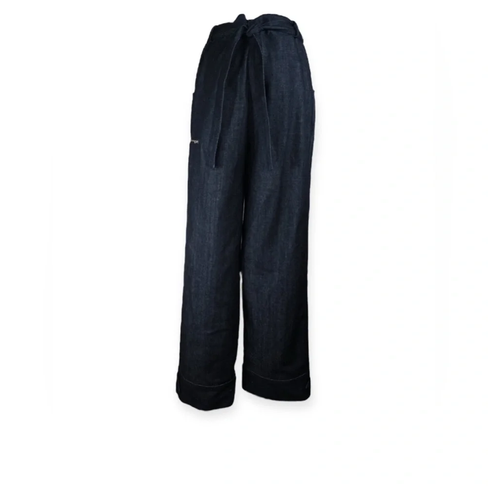 Moshi Moshi Deep Blue Cargo Zip Pocket Adjustable‎ Grunge Jeans Women’s Size XS